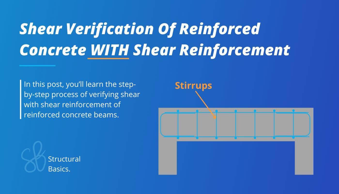 Shear verification of reinforced concrete beams according to Eurocode.